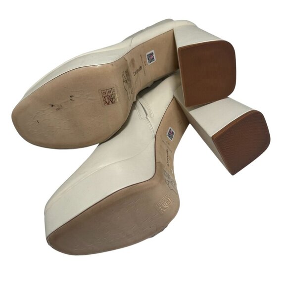 Larroudé Dolly Ivory Leather Platform Boots, Size 9 1/2 NEW - Picture 9 of 10